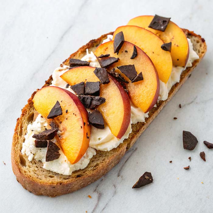 Bruschetta frutta e cioccolato