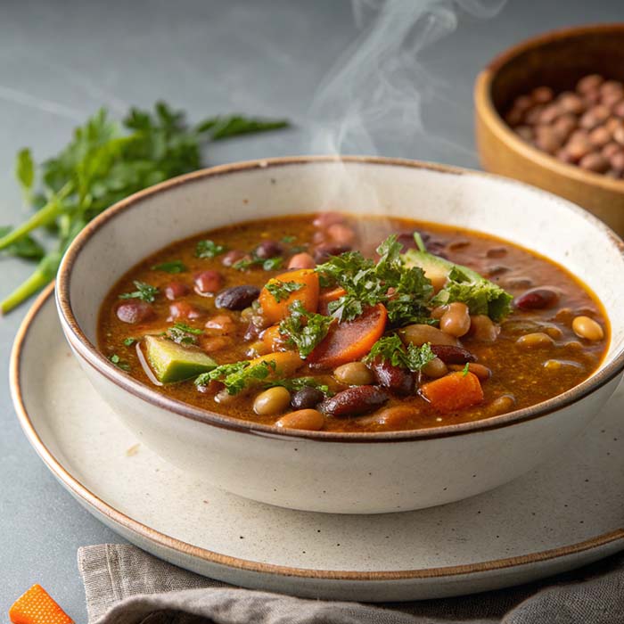 Zuppa di legumi e verdure